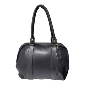 Vintage Coach Bag Soft Satchel Black Leather Doctors Bag